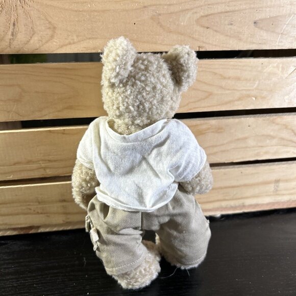 GEO PALS 'Cotton Corps' Plush Jointed Teddy Bear Beanbag Stuffed Animal 9" Tall - Picture 3 of 5